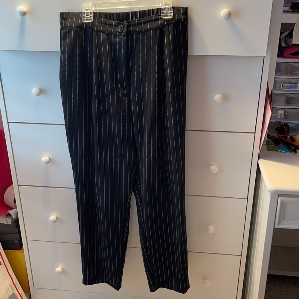 NWT BLACK STRIPED BUSINESS CASUAL PANTS